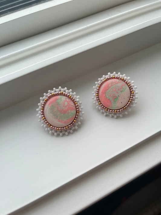 Marble pastel earrings
